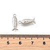 Ocean Theme Brass Charms KK-C096-13A-P-3