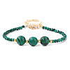 Round Synthetic Malachite Beaded Bracelets ZS3051-1-1