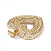 Rack Plating Brass Micro Pave Cubic Zirconia Pendants KK-G451-04G-3