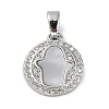 Brass Micro Pave Cubic Zirconia Pendants KK-U045-07P-1