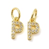 Brass Micro Pave Cubic Zirconia Pendants KK-M273-02G-P-1