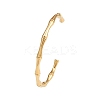 304 Stainless Steel Bamboo Joint Cuff Bangles for Women LS-BJEW-G759-09G-2