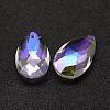 Electroplate Glass Pendants EGLA-K011-03B-1