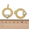 Brass Micro Pave Cubic Zirconia Pendants KK-I358-068G-05-3