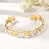304 Stainless Steel Cuff Bangles for Women BJEW-F509-03A-G-1