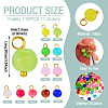 110Pcs 11 Colors Glass Pendants PALLOY-TAC0288-4
