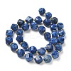Dyed Natural Sesame Jasper/Kiwi Jasper Imitation Lapis Lazuli Beads Strands G-U023-A19-01-3