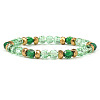 Glass & Brass Beads Stretch Bracelets for Women BK9964-6-1