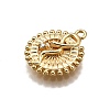 Brass Micro Pave Clear Cubic Zirconia Pendants LS-KK-G530-01A-G-2