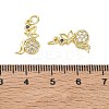 Brass Micro Pave Cubic Zirconia Pendants KK-T085-15A-G-3