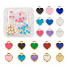 170Pcs 17 Colors Zinc Alloy Enamel Charms ENAM-CW0001-08-1