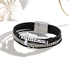 Imitation Leather Mutli-strand Bracelets PW-WG3E9EB-03-1