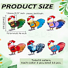 12Pcs 6 Colors Printed Alloy Pendants FIND-LP0001-45-2