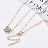 Brass Dapped Chains Chain Necklace Making MAK-N031-001-NF-3