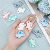 10Pcs 5 Colors Food Grade Eco-Friendly Silicone Beads SIL-CA0001-47-3