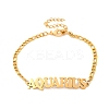 Constellation 202 Stainless Steel Figaro Chain Link Bracelets for Women Men LS-AJEW-U006-01H-1