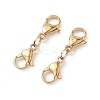 304 Stainless Steel Double Lobster Claw Clasps STAS-E163-57G-B-1