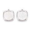 304 Stainless Steel Pendant Cabochon Settings STAS-T067-18P-1