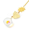 Wire Wrapped Nuggets Natural Citrine Pendant Decorations LS-HJEW-C008-03C-G-2