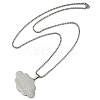 Anti-Tarnish 201 Stainless Steel Arabic Elements Cloud Pendant Box Chain Necklaces NJEW-D089-03P-2