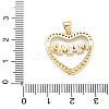 Mother's Day Brass Micro Pave Cubic Zirconia Pendants LS-KK-Q055-02B-G-3