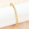 304 Stainless Steel Link Bracelets for Women BJEW-Z143-09G-3