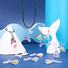 28Pcs 7 Colors Luminous Transparent Resin Pendants RESI-TA0002-08-7