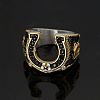 304 Stainless Steel Micro Pave Cubic Zirconia Finger Rings FS-WG5ACE0-02-2