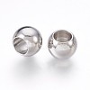 Tarnish Resistant 201 Stainless Steel European Beads X-STAS-P220-07P-2