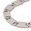 201 Stainless Steel Oval Mariner Link Chain Necklace NJEW-F222-37P-05-3