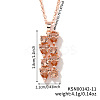 Brass Cubic Zirconia Long Tassel Pendant Necklaces for Fashionable Statement Style DV3387-11-1