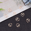 12Pcs Ion Plating(IP) 201 Stainless Steel Laser Cut Pendants STAS-UN0033-10-4