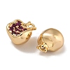 Brass Micro Pave Clear Cubic Zirconia Charms X-KK-U037-12G-04-2