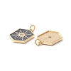 Brass Micro Pave Clear Cubic Zirconia Pendants ZIRC-Z019-44A-NR-3