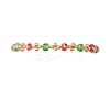 Christmas Handmade Glass Seed & Glass Braided Bead Bracelet BJEW-MZ00249-01-3