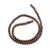 Natural Red Tiger Eye Round Bead Strands G-P072-24-4mm-2