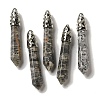 Natural Map Stone Pointed Big Pendants G-Z055-01P-22-1