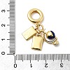 Brass Enamel Colorful European Dangle Charms KK-C138-10G-3