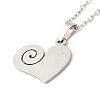 Non-Tarnish 306 Stainless Steel Pendant Necklace for Women LS-NJEW-Q772-01P-08-2