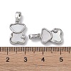 Brass & Shell & Clear Cubic Zirconia Pendants KK-G497-15P-3