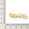 Brass Clear Cubic Zirconia Word Honduras Connector Charms KK-K293-40G-02-3