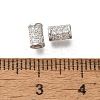 925 Sterling Silver Micro Pave Clear Cubic Zirconia Beads STER-M018-12P-2