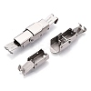 Tarnish Resistant Smooth Surface 201 Stainless Steel Watch Band Clasps STAS-R063-64-2