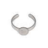 304 Stainless Steel Cuff Ring Components STAS-D372-04P-02-2
