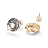 Real 18K Gold Plated Brass Stud Earring Findings KK-L180-116G-2