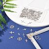 60Pcs 10 Styles 201 and 304 Stainless Steel Pendants STAS-FS0001-91-9