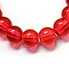 Baking Paint Transparent Glass Round Bead Strands DGLA-Q022-6mm-24-2