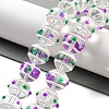 Glass with Enamel Beads Strands GLAA-M047-01D-1