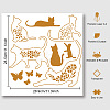 PET Hollow Out Drawing Painting Stencils DIY-WH0405-0093-3
