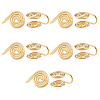 10Pcs Stainless Steel Spiral Pad Cuff Earrings EJEW-HS0001-03G-1